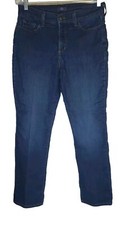 NYDJ Women's Jeans Size 8 Blue Lift And Tuck Straight Leg Stretchy Made In USA