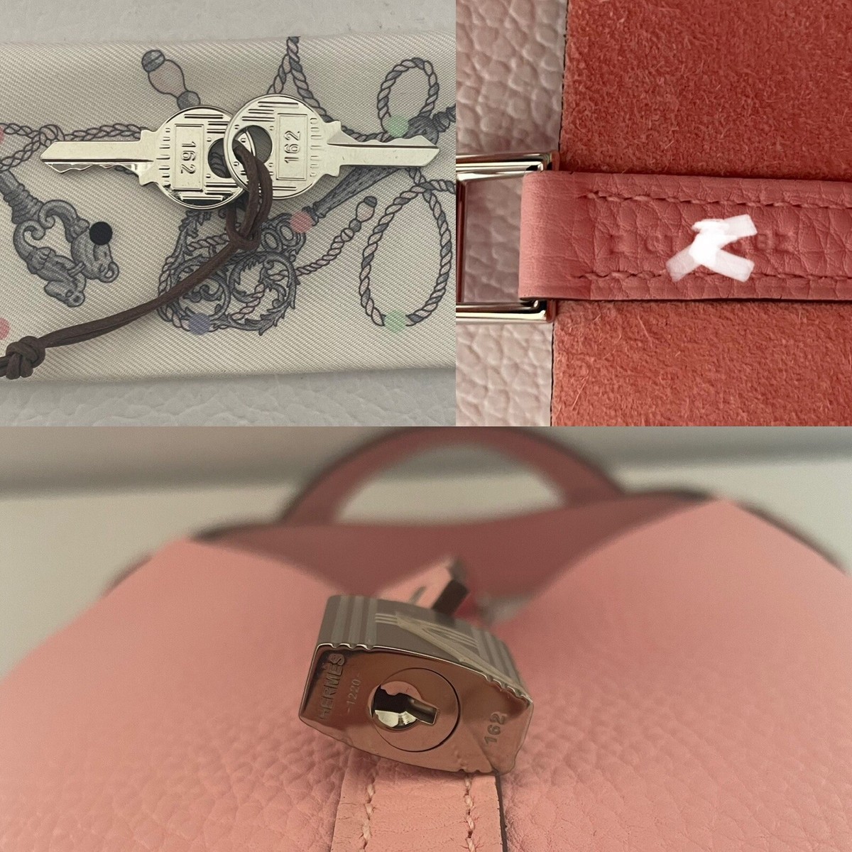 NEW HERMES ROSE SAKURA PINK PICOTIN LOCK 18 PM BAG PHW