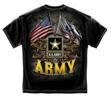 New US ARMY DOUBLE FLAG T SHIRT  THIS WE'LL DEFEND