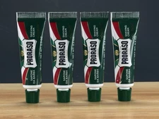 4PC PRORASO Shaving Cream Refreshing Formula Travel Size tube 10ml Made in italy