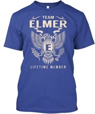 Team Elmer Lifetime Member E T-Shirt Made in the USA Size S to 5XL