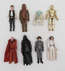 Vtg 1977 Kenner Lot of 8 Star Wars Figures 1st Series Darth Vader Princess Leia