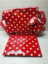 Cath Kidston baby nappy changing bag Red White Polka dots complete RRP £65.99