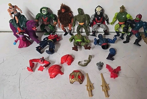 80s Masters of the Universe Vintage action Figures Mixed Lot Parts Sword Power - Image 1