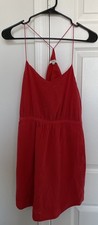 Madewell Red Silk Spaghetti Strap Mini V-Neck Dress Pockets Size 4