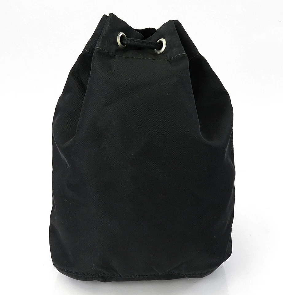 Auténtica cartera con cordón de nailon negra PRADA #62154 Foto 3 de 4