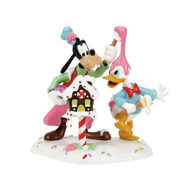 Department 56 Disney Snow Village Accessory Goofy Donald Make A Mess 6013665