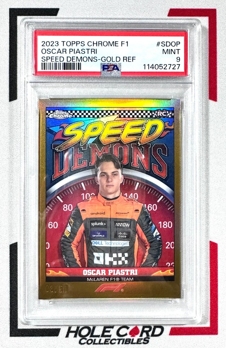 OSCAR PIASTRI PSA 9 RC 2023 Topps Chrome Formula 1 F1 Speed Demons