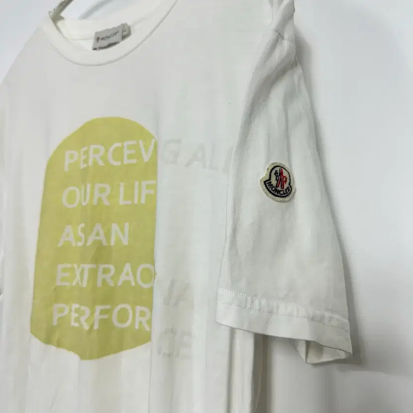 Moncler White Logo T-Shirt, Size L thumbnail 2