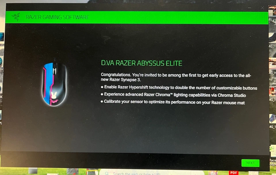 Razer Abyssus Elite Wired Mouse w Razer Chroma - Blizzard Overwatch D.Va Edition - Image 3 of 4