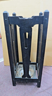 Vintage Mission Oak Arts & Crafts Era Umbrella Cane Holder Stand