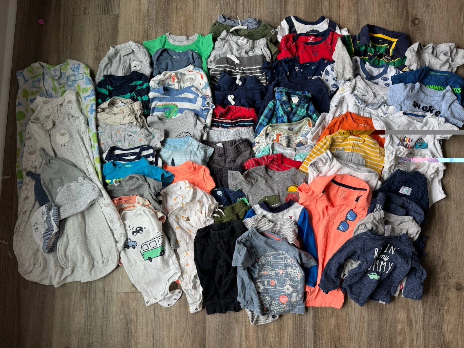 Huge Lot Of Baby Boy Clothes 6-9 Months 66 Pc Lot Mixed Brands Used
Opens in a new window or tab