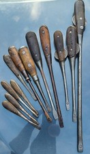 LOT 12 Vintage Wood Handle Screwdrivers incl....