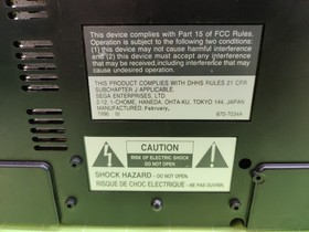 Sega Saturn Model 1 Console MK-80000 -New Power Supply - TESTED AND WORKING -  