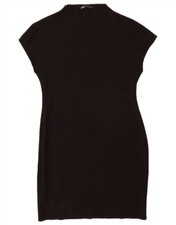 ZARA Womens Bodycon Dress UK 14 Large Black Viscose AL25
