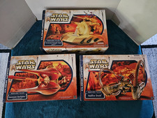 Star Wars Clone Wars Hailfire Droid Armored Assault Tank and Geonosian Starfig