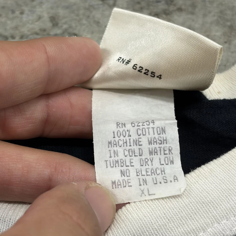 Camisa De Colección Marilyn Manson Para Hombres XL Negra Blanca Hecha en Raglán EE. UU. Winterland Años 90 Foto 4 de 4