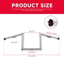 8"/10" Rise Z-Bars 1" Handlebars Hanger For Suzuki Boulevard C50 M50 M109R C109