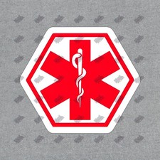 Medical Symbol Vinyl Sticker Decal Emergency Services EMT EMS Decor 868464