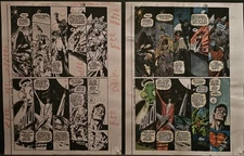 JLA Original Comic Art Color Guide Batman Superman Wonder Woman Green Lantern DC