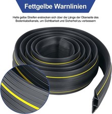 2M Black Floor Cable Protector Cable Tidy Rubber Wire Cover for indoor outdoor