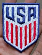 USA Soccer Team Logo Iron on Patch - Sew Patch - Embroidered Patch 3"x2.2"