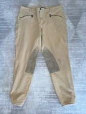 Ralph Lauren Women  s Riding Pants Beige Sz 14 Stretch Tapered Leg Blue Label