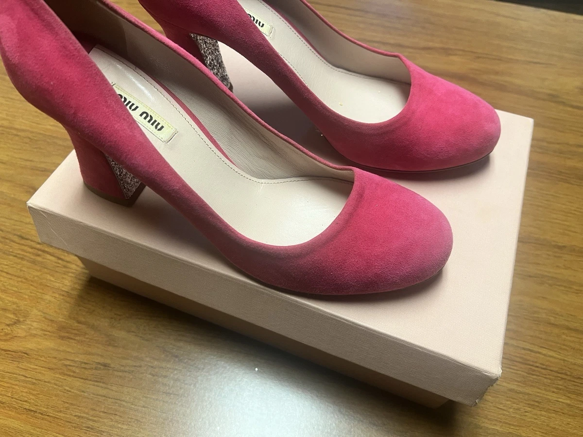 MIU MIUベージュ ピンク　ポインテッドトゥ ミドルヒール Pink Women's Miu Miu for sale | eBay
