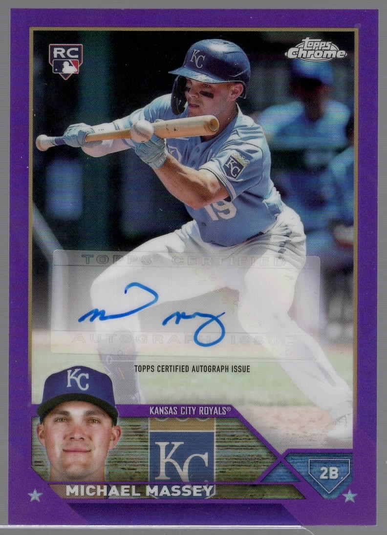 2023 Topps Chrome Michael Massey Purple Refractor Rookie Autograph  /250