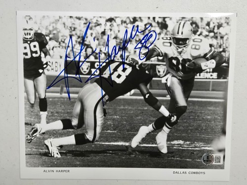 Alvin Harper signed Dallas Cowboys 8x10 Foto Beckett Autogramm Football Tenn Vo - Bild 1 von 3