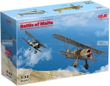 ICMDS3201 1:32 ICM Battle of Malta (CR.42 Falco & Sea Gladiator Mk.II)