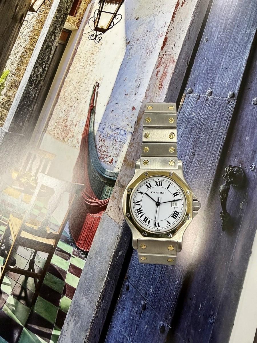 Cartier Santos Octagon 29mm Automatic Steel & 18k Yellow Gold