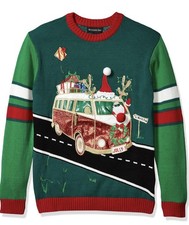 Christmas Camper Van Xmas Sweater Large