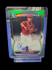 Kristin Munroe 2023 Bowman Chrome Green Refractor Bowman 1st Autograph /99