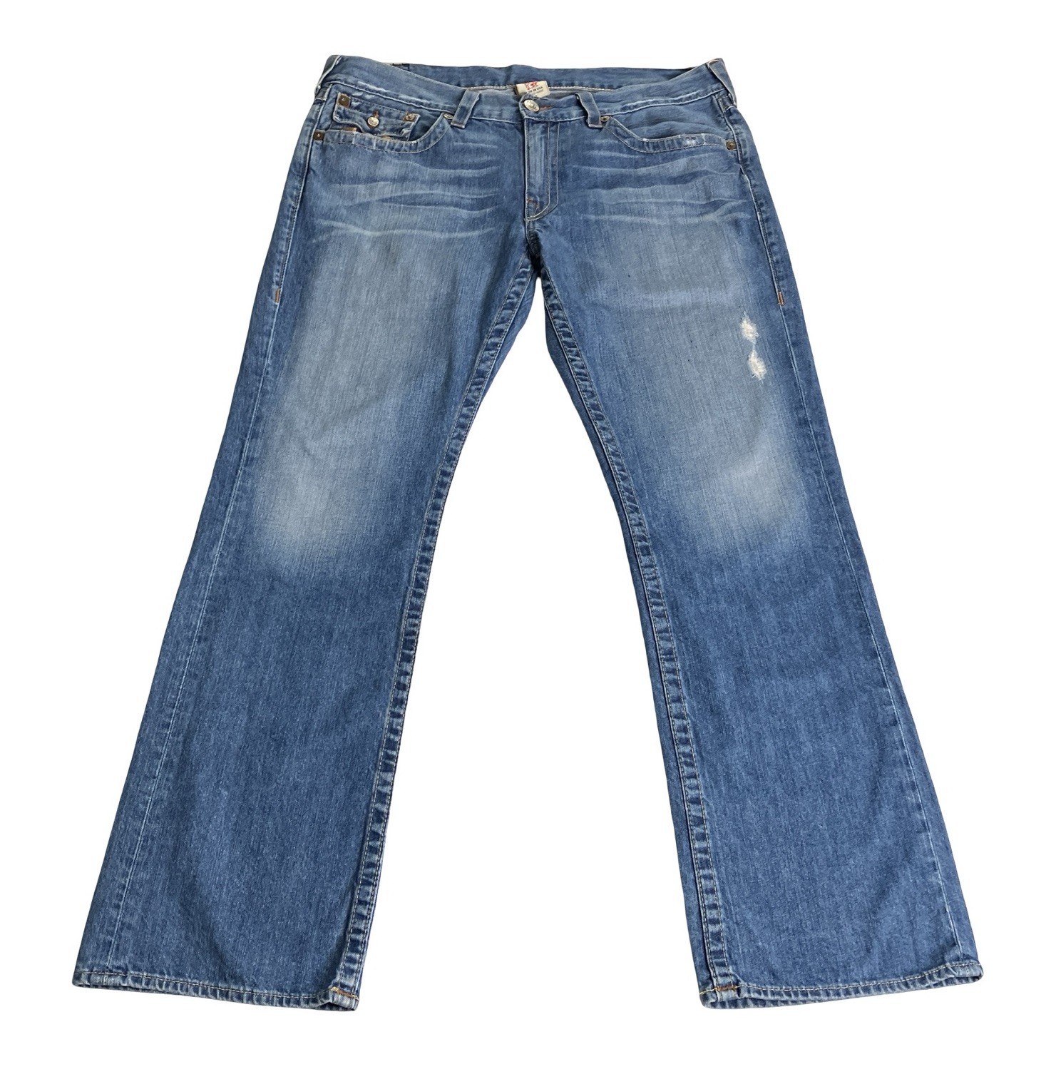 Vintage Y2K True Religion Jeans Mens 38x33 Straight Leg World Tour Made In USA thumbnail 2