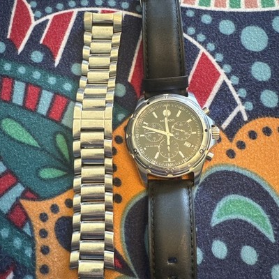 Movado Series 800 sub sea 200 Chronograph Black Dial Stainless Steel 