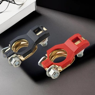 1Pair Car Top Post Battery Cable Terminal Wire Cable Clamps Connectors Set
