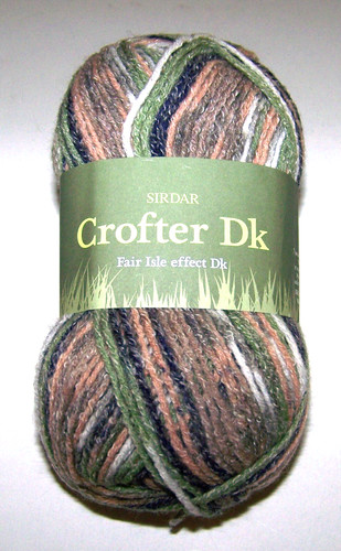 LOT of 10 balls Sirdar CROFTER dk knitting yarn #0091 GREENOCK GREEN SAND BLACK