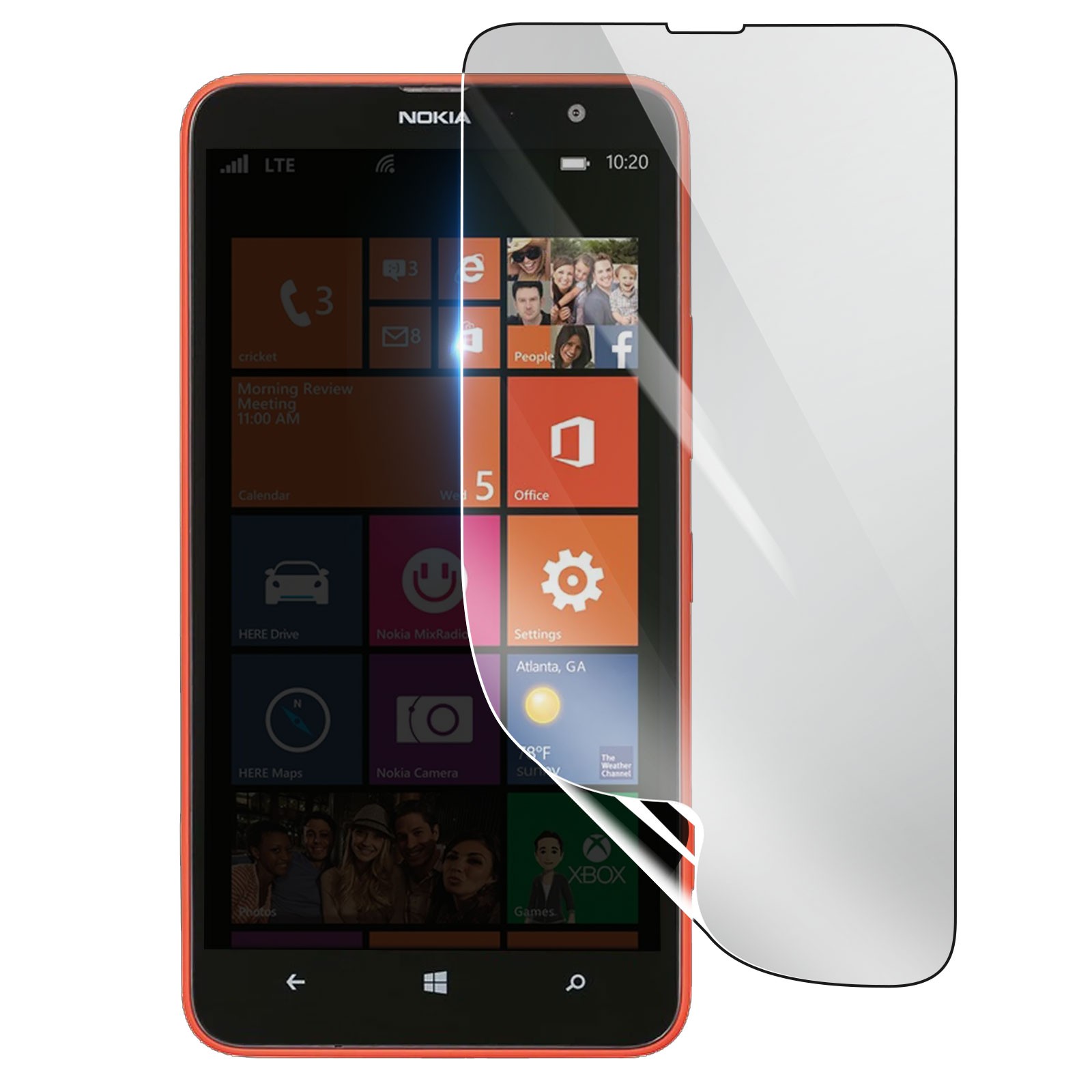 Protection ecran hydrogel Nokia Lumia 1320 film antichoc transparent sensible au tactile