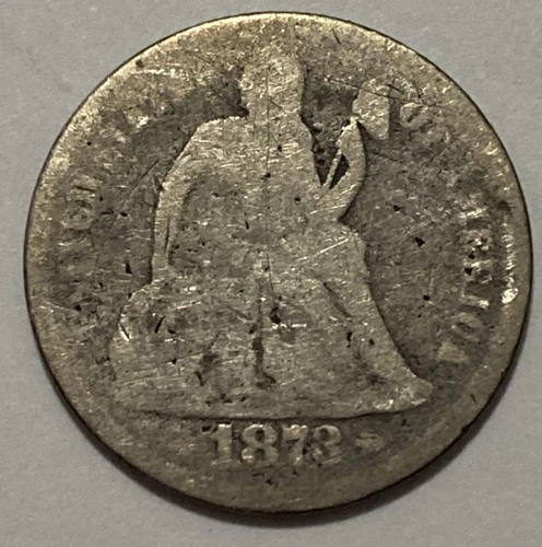 1873 w/Arrows - Seated Liberty Dime - Exact Coin Imaged #SL145