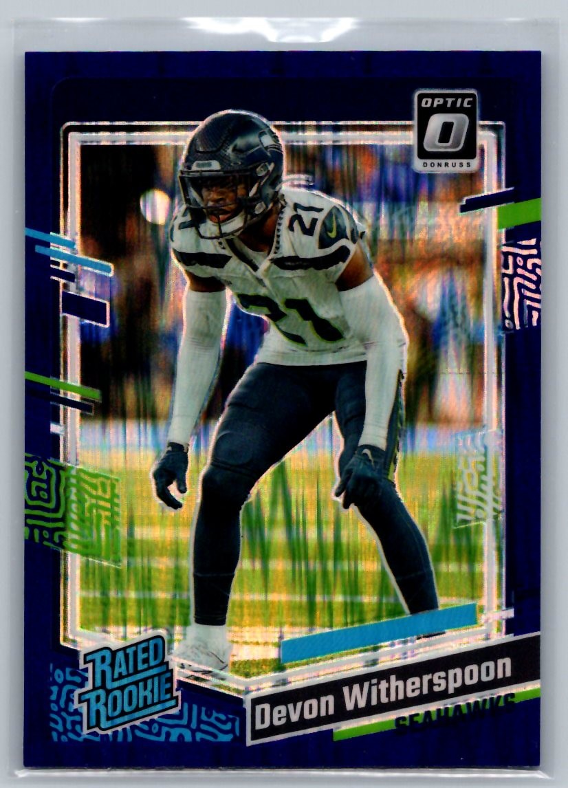 2023 Donruss Optic #292 Devon Witherspoon Purple Shock