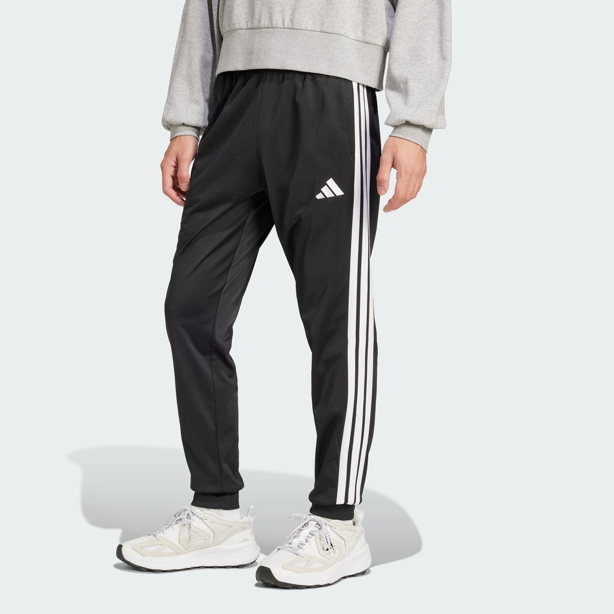 【ADIDAS】3S stripe knit track pants White★追跡可 Men's adidas 3-Stripe Tricot Sportswear Track Pants