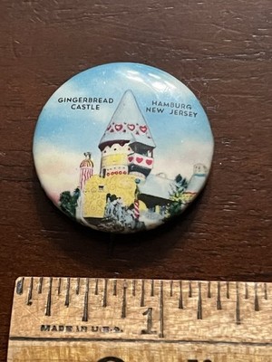 Gingerbread Castle Hamburg NJ,  Pinback Button, 1.25 in Dia.