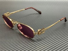 MIU MIU MU 54ZS ZVN50D Pale Gold Pink Mirror 53 mm Sunglasses