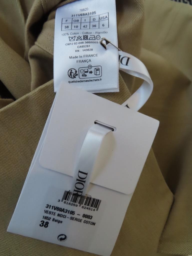 Dior★素敵！Beige Single-Breasted Cotton Blazer Dior Beige Cotton Single Breasted Blazer S Dior | TLC