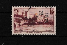 1938 Timbre n°391 oblitéré Palais des Papes à Avignon Pont Benazet
