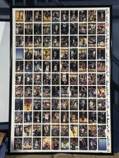 1997-98 Topps Basketball UNCUT Sports Cards Sheet FRAMED