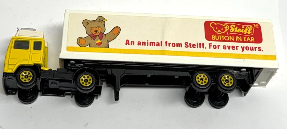 Vtg Corgi Semi Truck Trailer Toy C1231 Volvo Globetrotter Steiff 1985 Great Brit - Image 3 of 4