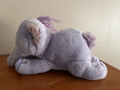Disney Store 8" Heffalump Lumpy Mini Bean Bag Pooh Soft Plush Purple Elephant - Picture 4 of 6