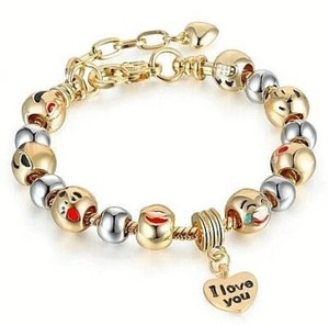 Authentic Black Label Charm Bracelet Silver/ Gold Plated